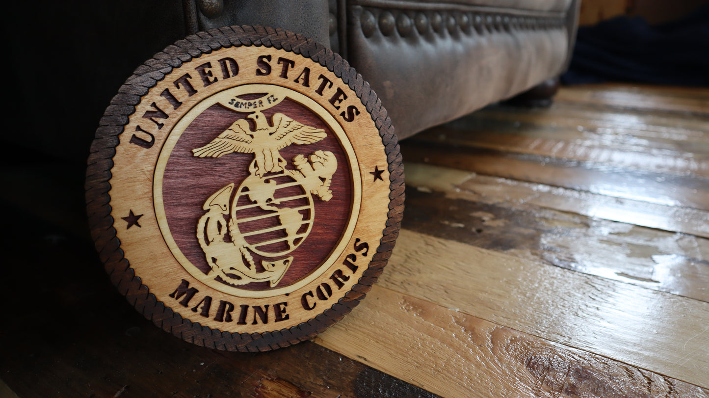 7'' Marine corps plaque