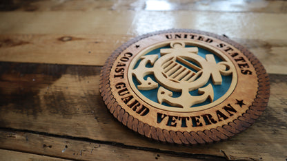 7'' Coast guard veteran plaque