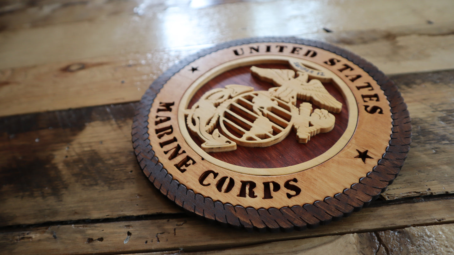 7'' Marine corps plaque