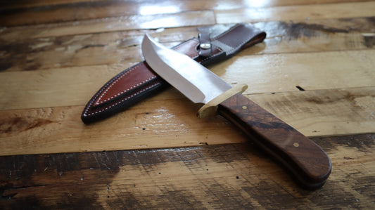 SS Bowie with black walnut handle