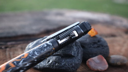 Motorcycle pen in black/orange